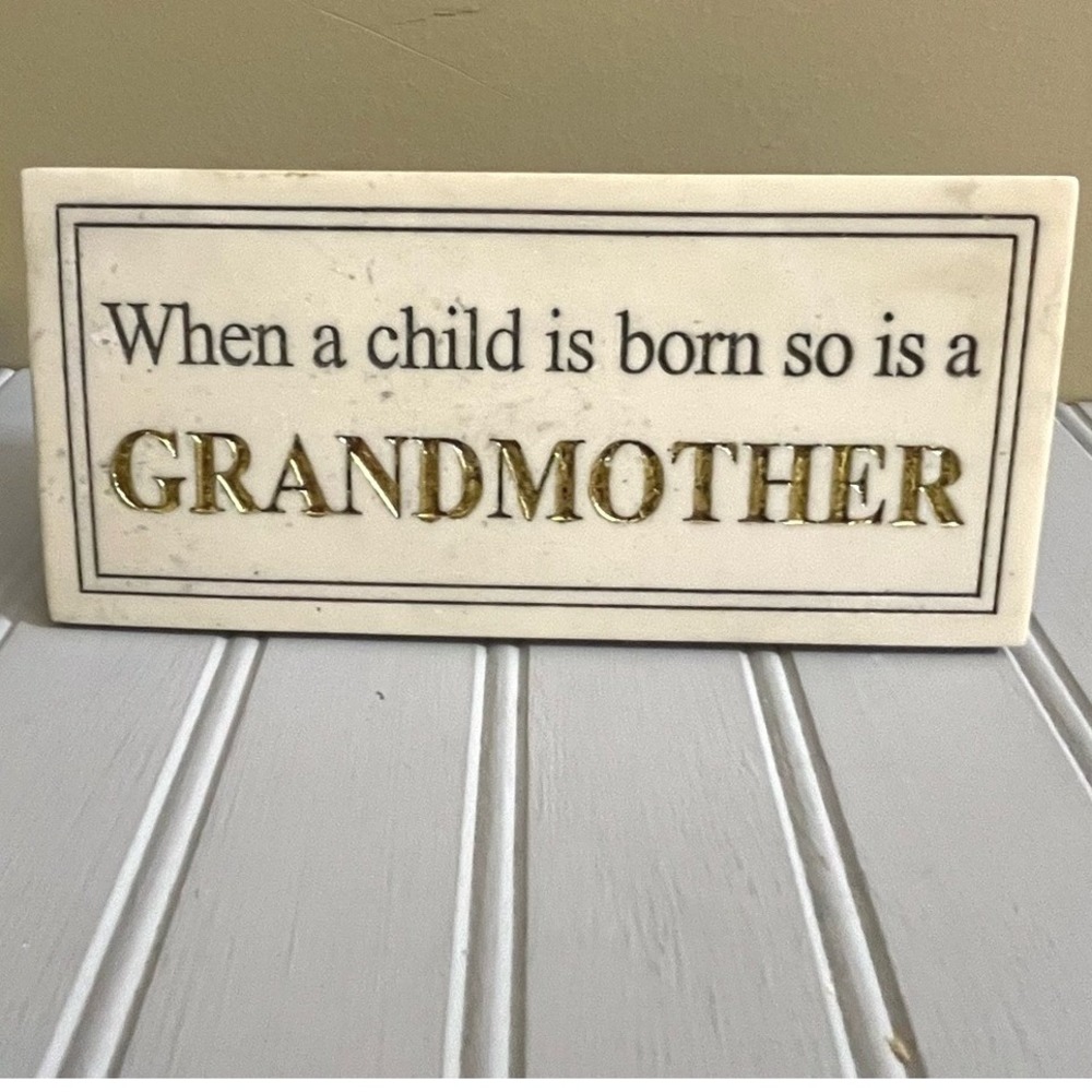 Vintage House Parts Inc Grandmother Wall Plaque Decorative Cream Gold Family